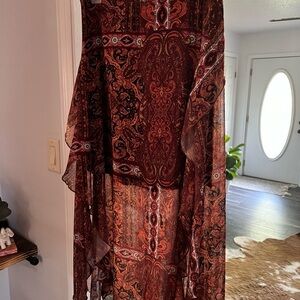 Free People Paisley Midi Skirt